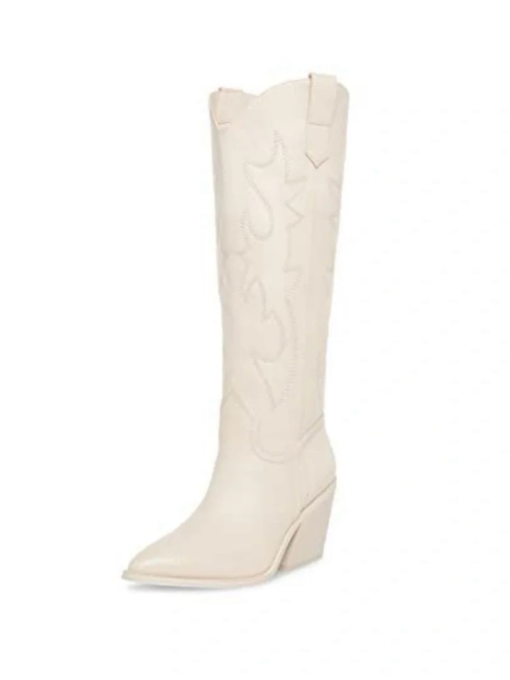 Madden Girl Cream Over-the-Knee Western Wedge Boots